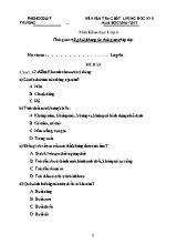 Đề kiểm tra chất lượng học kì II môn Khoa học Lớp 4 - Năm học 2016-2017 (Có đáp án)